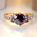 Gold Amethyst Accent Ring
