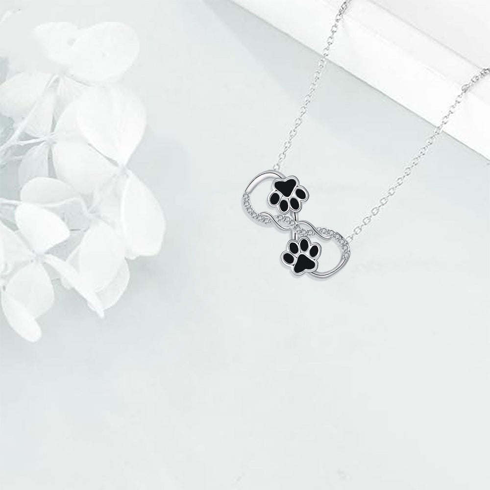 Infinity Symbol Pendant Necklace with Zirconia