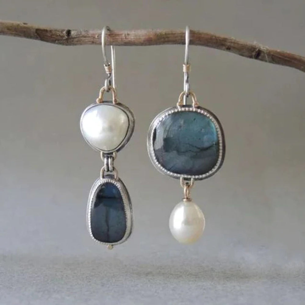 Blue Pearl Earrings