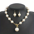 Chunky Pearl Statement Necklace Set