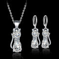 Happy Cats Necklace and Earrings Set