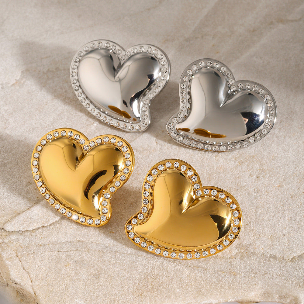 Holly Heart Earrings