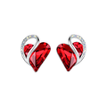 Infinity Heart Ruby Earrings | White Gold