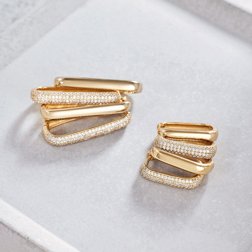 Large Icon Hoops | Gold