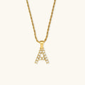 Maeve Letter Initial Diamond Necklace