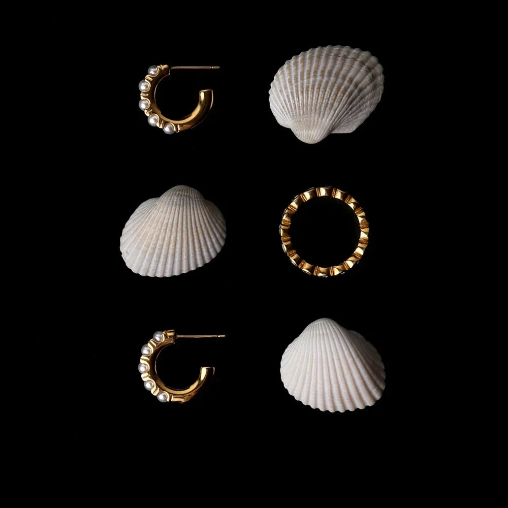 Mother-of-Pearl Charm Earrings