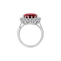 Scarlet Crown Ruby Ring | White Gold