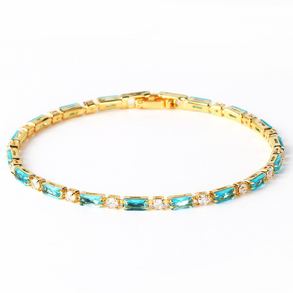 Turquoise Stone Bracelet | Gold