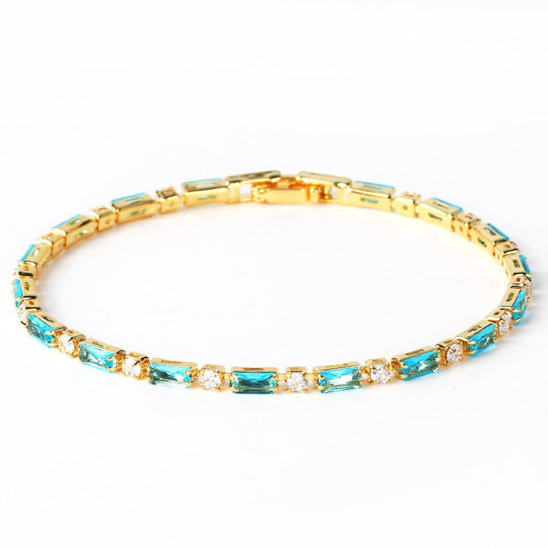 Turquoise Stone Bracelet | Gold