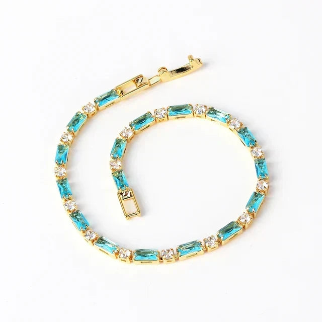 Turquoise Stone Bracelet | Gold