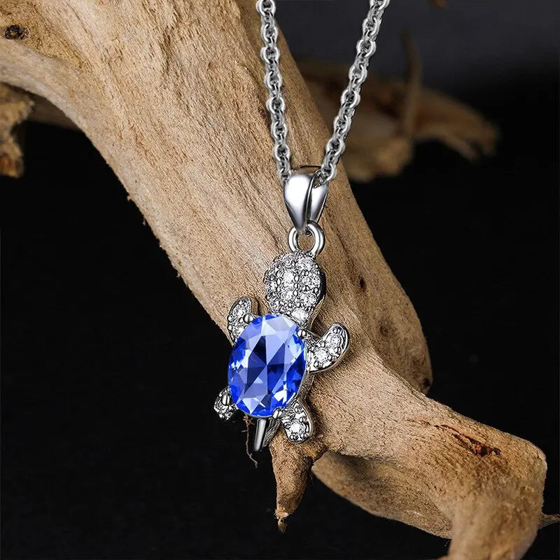Beautiful Sea Turtle Necklace with Bonus Earrings